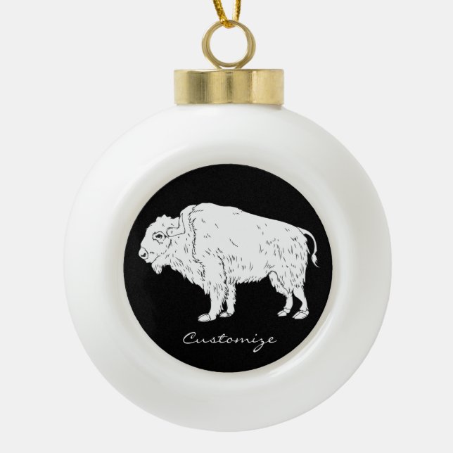 Boule En Céramique Thunder_Cove de Buffalo Blanc (Devant)