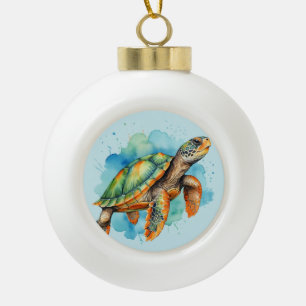 Boule En Céramique Tortue à peinture mignonne