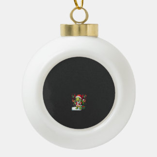 Boule En Céramique Tortue Xmas Lumières Père Noël laid Tortue Noël Ta