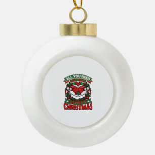 Boule En Céramique Tout ce dont vous avez besoin est l'amour Noël Cha