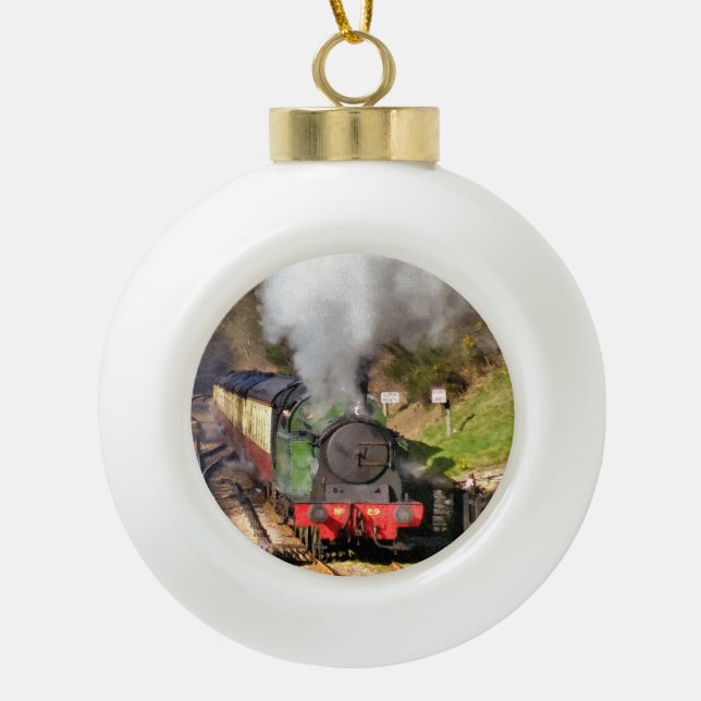 BOULE EN CÉRAMIQUE TRAINS À VAPEUR (Devant)