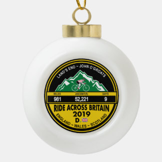 BOULE EN CÉRAMIQUE TRAVERS LA GRANDE-BRETAGNE 2019 ORNAMENT DE BALL D