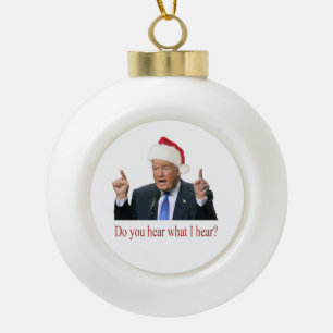 Boule En Céramique Trump Christmas Carol : entendez-vous ce que j'ent