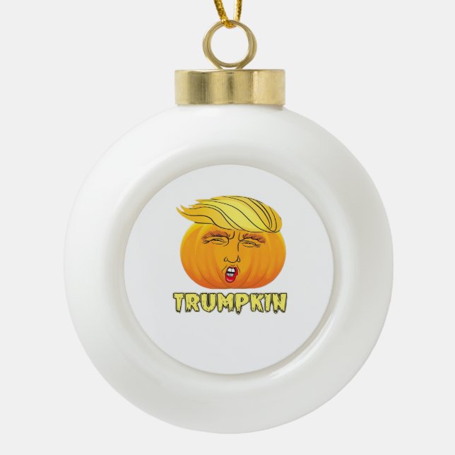 Boule En Céramique Trumpkin - Effrayant bon Citrouille (Devant)