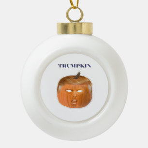 Boule En Céramique Trumpkin Halloween Masque Classique
