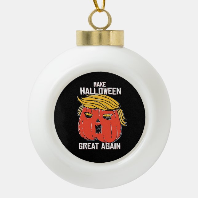 Boule En Céramique Trumpkin Rendre Halloween grand à nouveau classiqu (Devant)