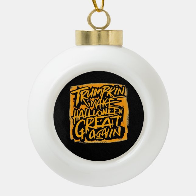 Boule En Céramique Trumpkin Rendre Halloween grand à nouveau - Sloth  (Devant)