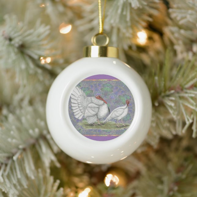 Boule En Céramique Turquie :  Pastel de la Hollande Blanche (Arbre)
