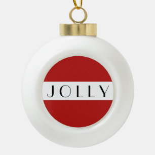 Boule En Céramique Typographie moderne simple Red Jolly