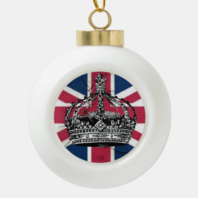 Boule En Céramique Union Jack Drapeau Reine d'Angleterre Jubilé de di (Devant)