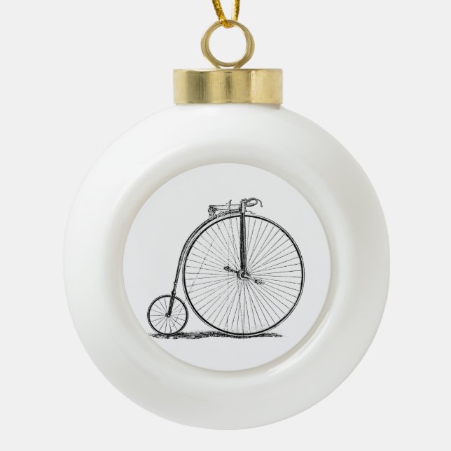 Boule En Céramique Vélo à grande roue Penny Farthing (Devant)