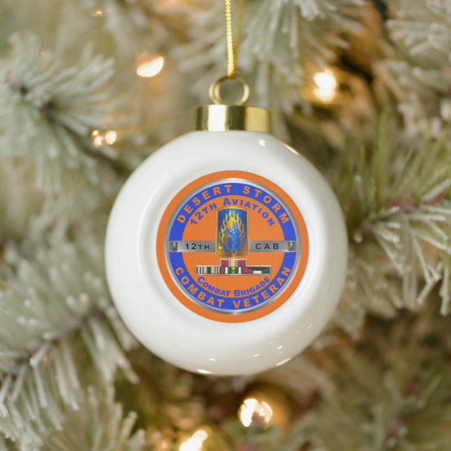Boule En Céramique Vétéran de la 12e brigade d'aviation de combat con (Arbre)