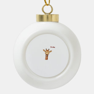 Boule En Céramique visage de girafe enthousiaste emoji
