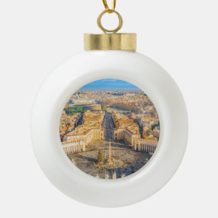 Boule En Céramique Vue aérienne de Rome depuis la basilique Saint-Pi