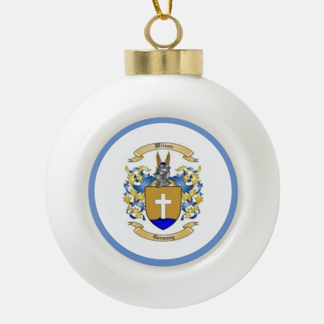 Boule En Céramique Wilson Family Crest [allemand] (Devant)