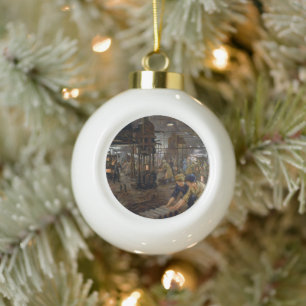 Boule En Céramique WW1 1918 Les femmes qui travaillent dans une usine