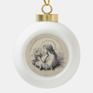 Boule En Céramique You Are My Angel Vintage Christmas Personalized 