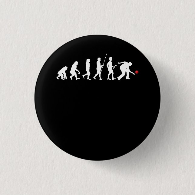 Boule Evolution Ideal Petanque Boccia Bocce Sport  1 Inch Round Button (Front)