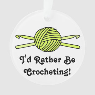 Boule jaune des crochets de fil et de crochet