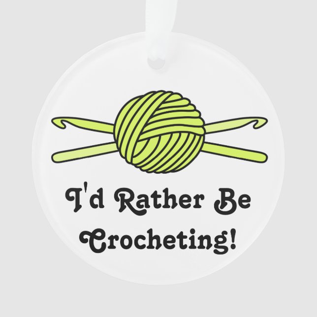 Boule jaune des crochets de fil et de crochet (devant)