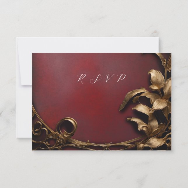 Boule mascarade or et rouge rsvp (Dos)