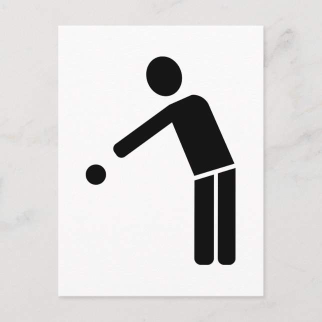 Boule Petanque player icon Postcard (Front)