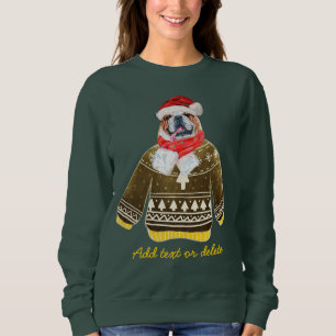 Bouledogue Anglais Maman Chien Drôle Noël Sweat