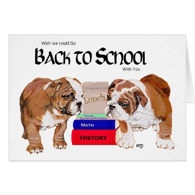 Bouledogue Anglais Rentrée des Classes (Devant horizontal)