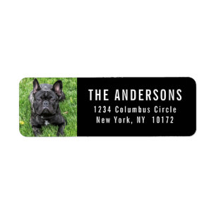 Bouledogue Français Adresse de Retour Personnalisé