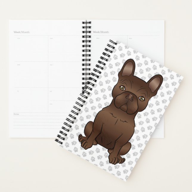 Bouledogue français au chocolat / Chien et pattes  (Devant avec enveloppe)