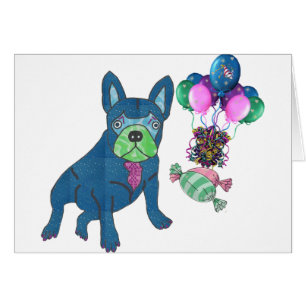 Bouledogue français avec ballons