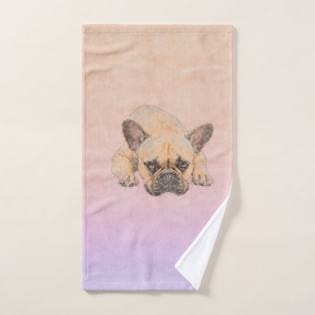 Bouledogue français - chien de Frenchie (Serviette à main)