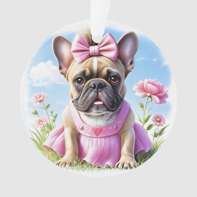 Bouledogue français Fleurs Bouledogue français (devant)