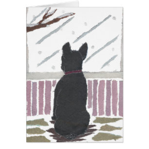 Bouledogue français, Frenchie, neige, hiver, art