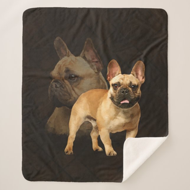 Bouledogue français - Frenchie - plaid Brown (Devant)