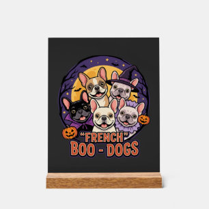 Bouledogue français Halloween Boo Dogs Vector