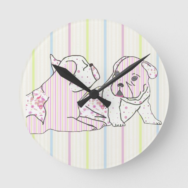Bouledogue français Horloge (Recto)