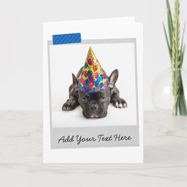 Bouledogue français noir Frenchie Carte drôle (Devant)