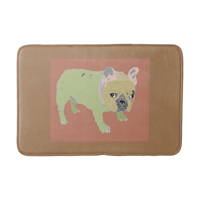 bouledogue français, tapis de bain (Devant)