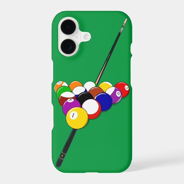 Boules de billard et queue de billard (Verso)