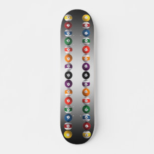 Boules de billard: Skateboard personnalisé