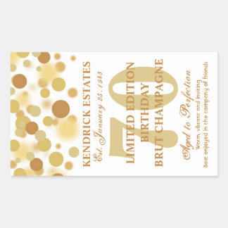 Boules de Champagne Gold de luxe Étiquette d'anniv