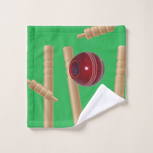 Boules de cricket vert, lingerie (Gant de toilette)