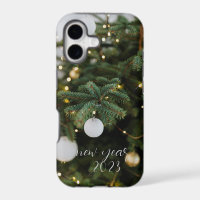 Boules de fête sur l'étui iphone d'arbre de Noël