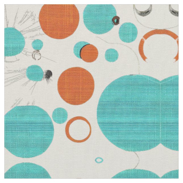 Boules de laine tissu moderne du milieu du siècle (Fermer)