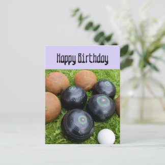 Boules de pelouse de lavande, carte d'anniversaire