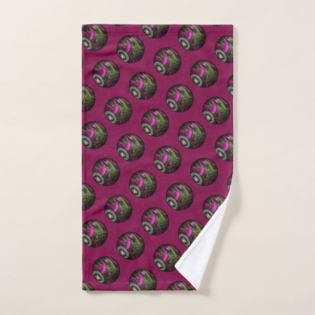 Boules de pelouse magenta chaudes, serviette à mai (Serviette à main)
