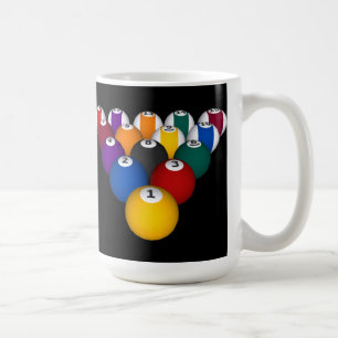 Boules de piscine : Billards : Tasse de café :