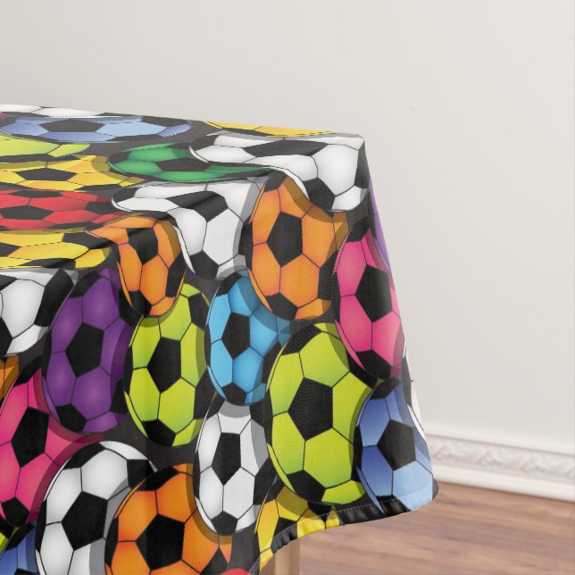 Boules de soccer colorées Design Nappe (In Situ)