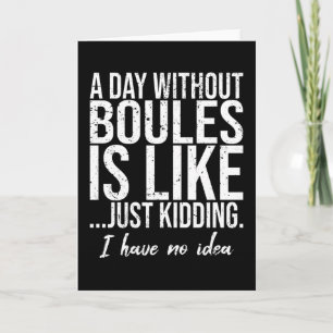 Boules funny sports gift idea card